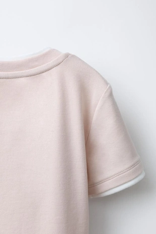 Футболка с двойным воротником и модалом