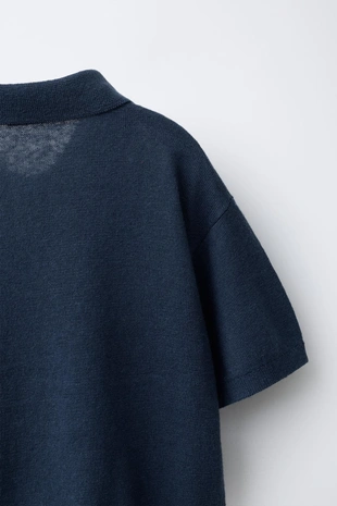 Поло из хлопка и льна- Заказать в России