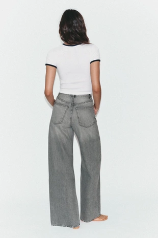 Джинсы TRF EXTRA WIDE LEG с высокой посадкой- Заказать в России