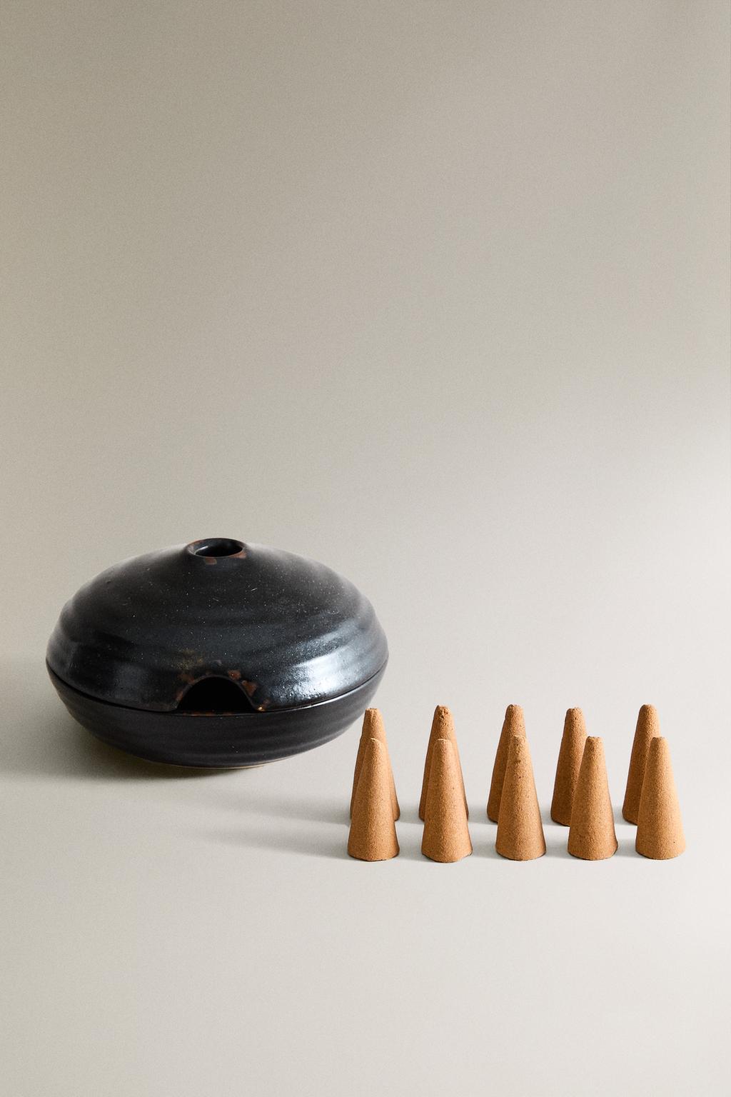 Набор благовоний амбра и ваниль (набор из 10 шт) с подставкой