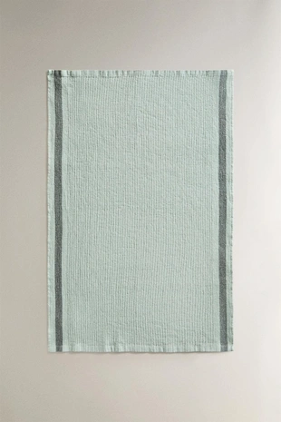 Фланельное полотенце для посуды с полосой