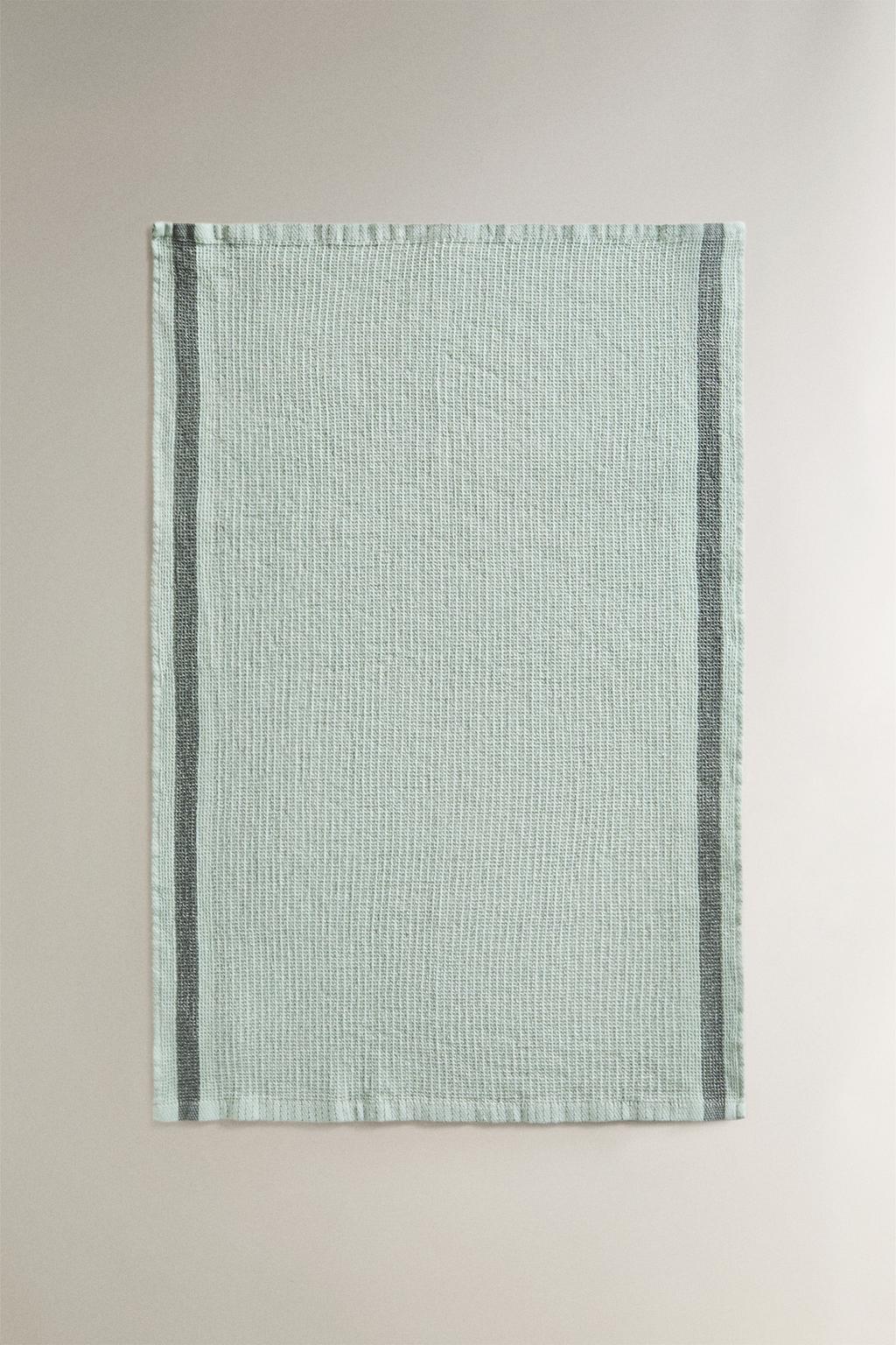 Фланельное полотенце для посуды с полосой