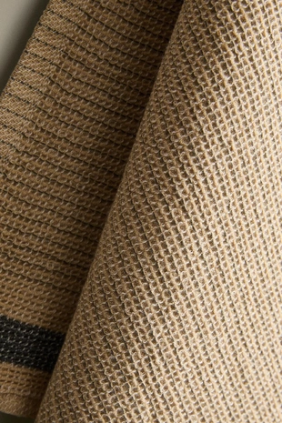 Полотенце для посуды с рельефным узором и полосой