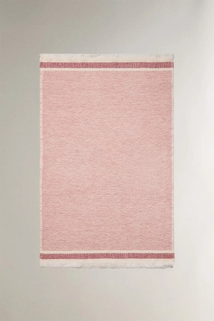 Полотенце из махрового хлопка с контрастными полосками- Заказать в России