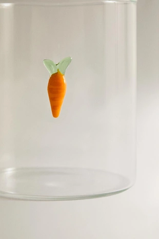 Стакан из боросиликатного стекла с морковным дизайном- Заказать в России