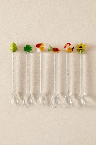 Набор стеклянных десертных ложек на пасху (набор из 6 штук)- Заказать в России