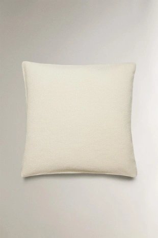 Наволочка из хлопка с мини вафельным плетением