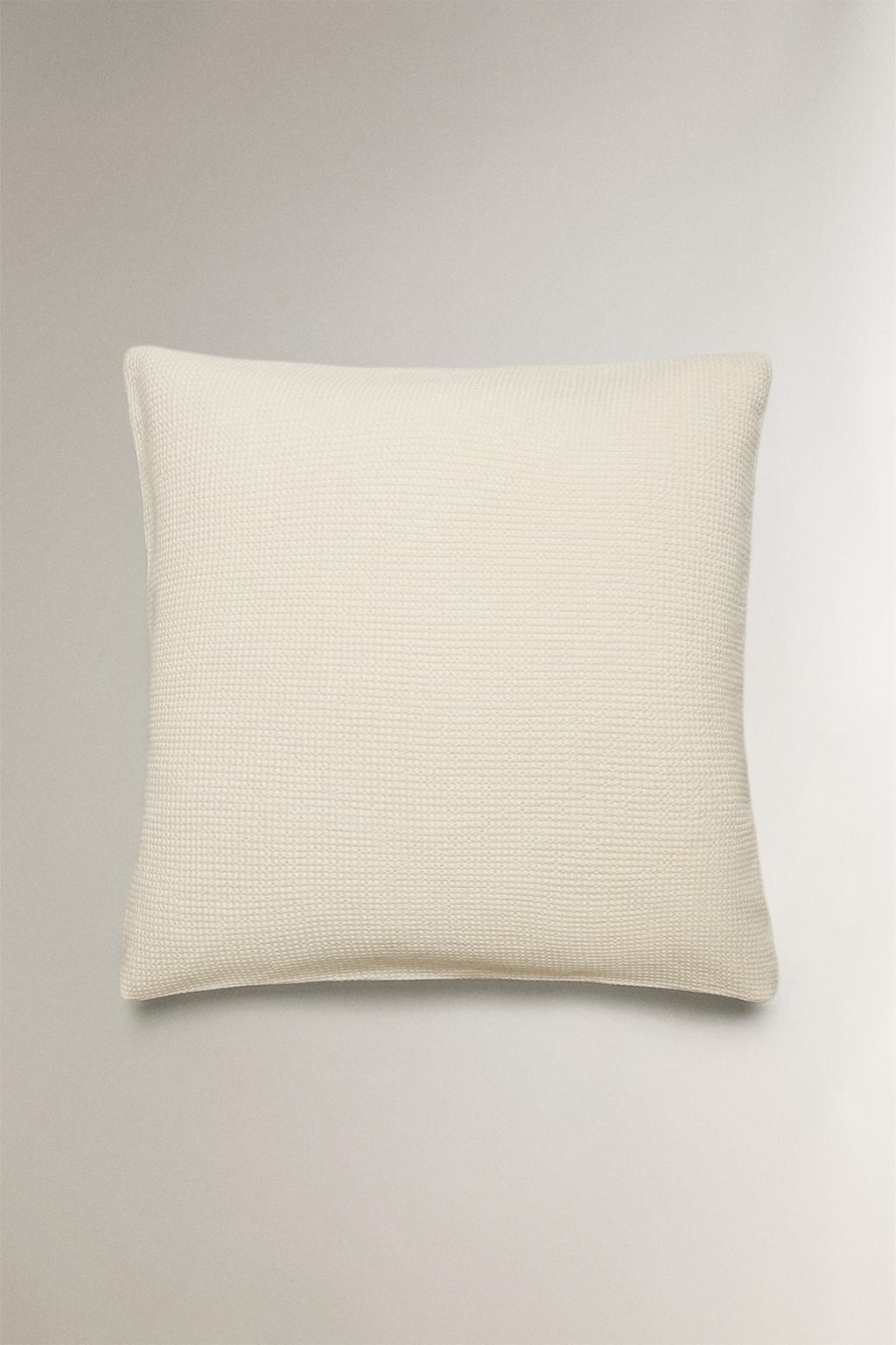 Наволочка из хлопка с мини вафельным плетением