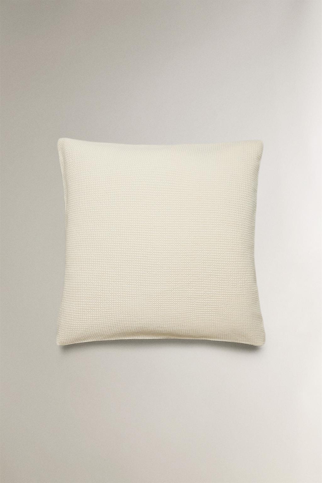Наволочка из хлопка с мини вафельным плетением
