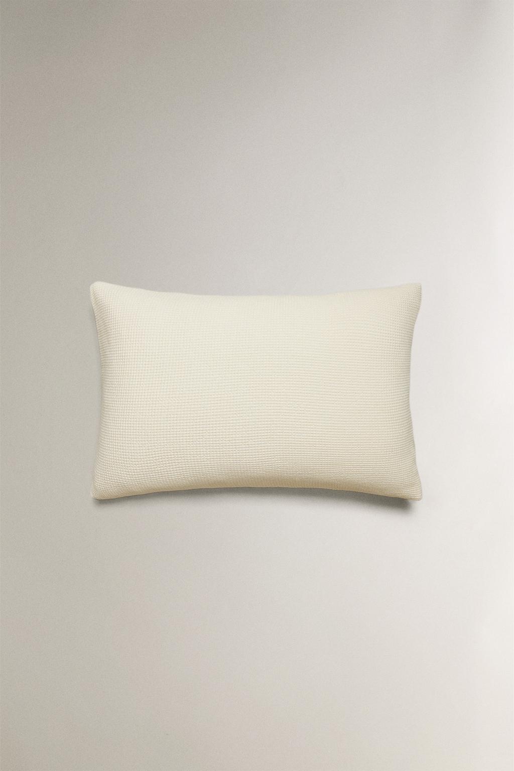Наволочка из хлопка с мини вафельным плетением