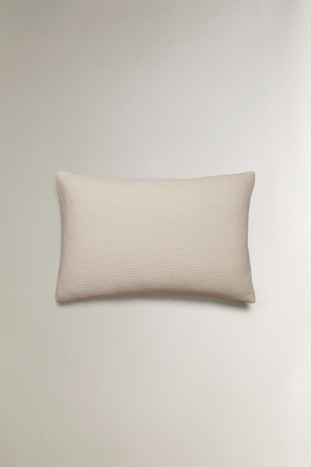 Наволочка из хлопка с мини-вафельным плетением