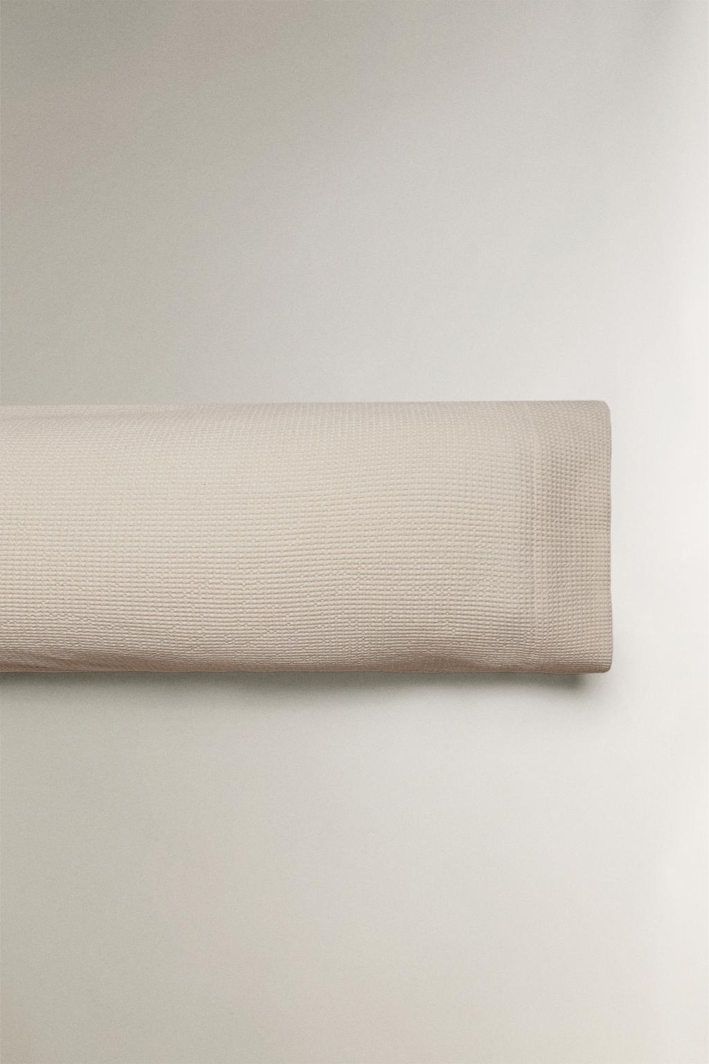 Наволочка из хлопка с мини-вафельным плетением