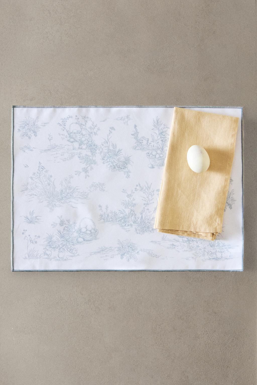 Салфетка на стол с покрытием из смолы на пасху