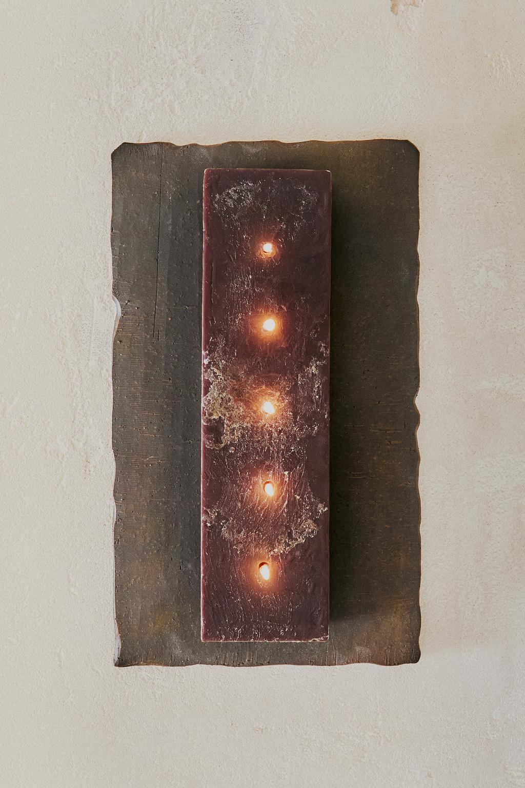 (850 g) ванильный амбра ректангулярная ароматизированная свеча