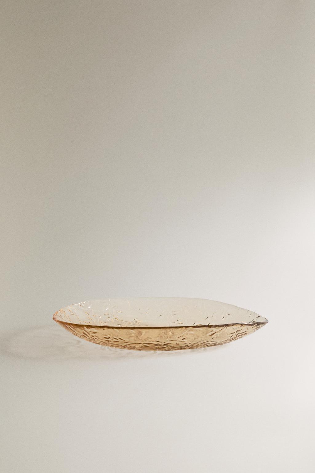 Большая цветочная стеклянная чаша