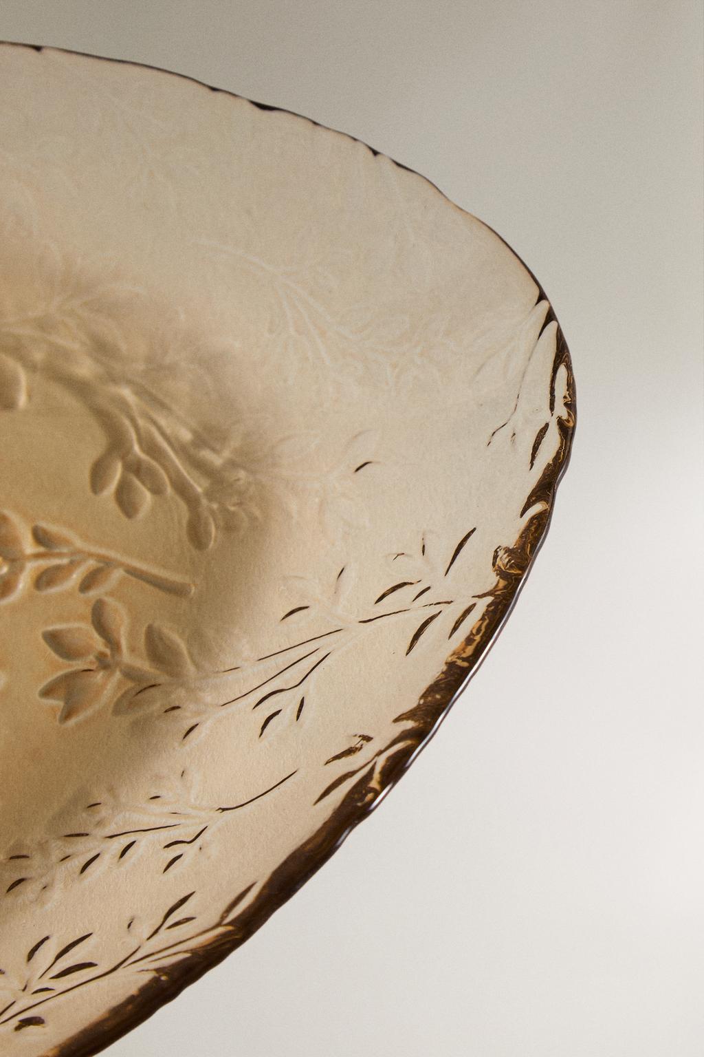 Большая цветочная стеклянная чаша