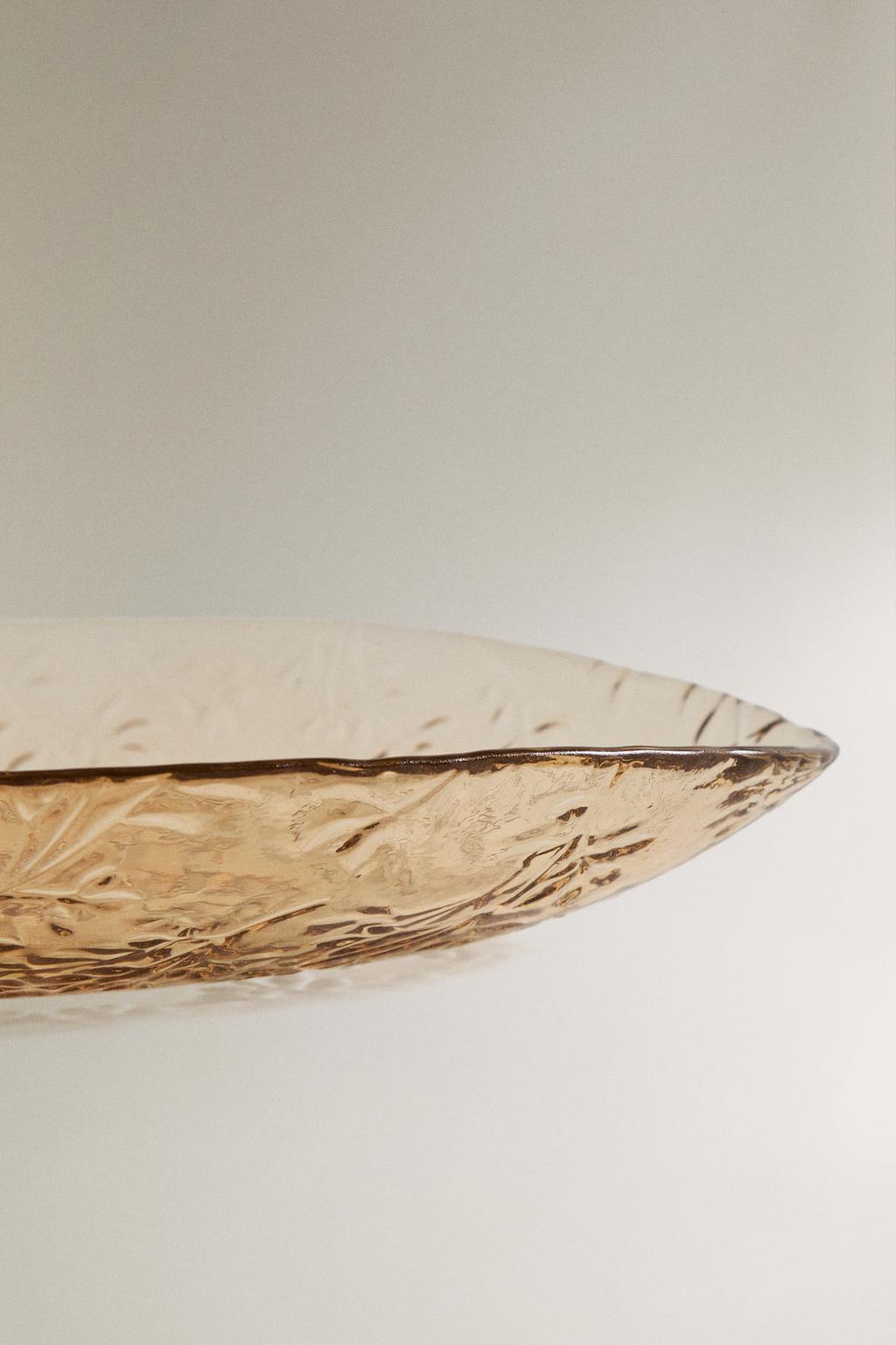 Большая цветочная стеклянная чаша