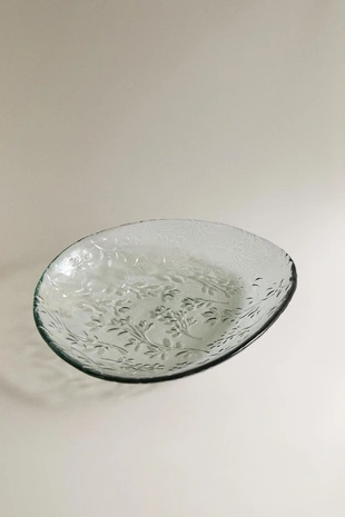 Стеклянная миска с цветочным узором- Заказать в России