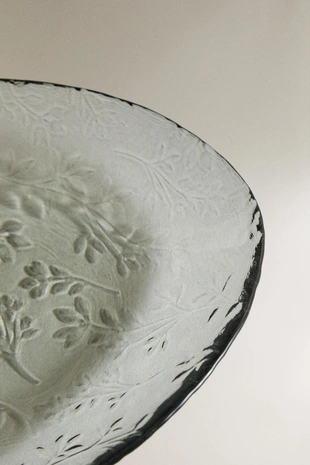 Стеклянная миска с цветочным узором- Заказать в России