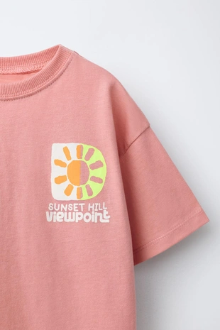 Футболка с принтом солнца- Заказать в России