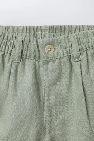 Бермуды из 100% льна- Заказать в России