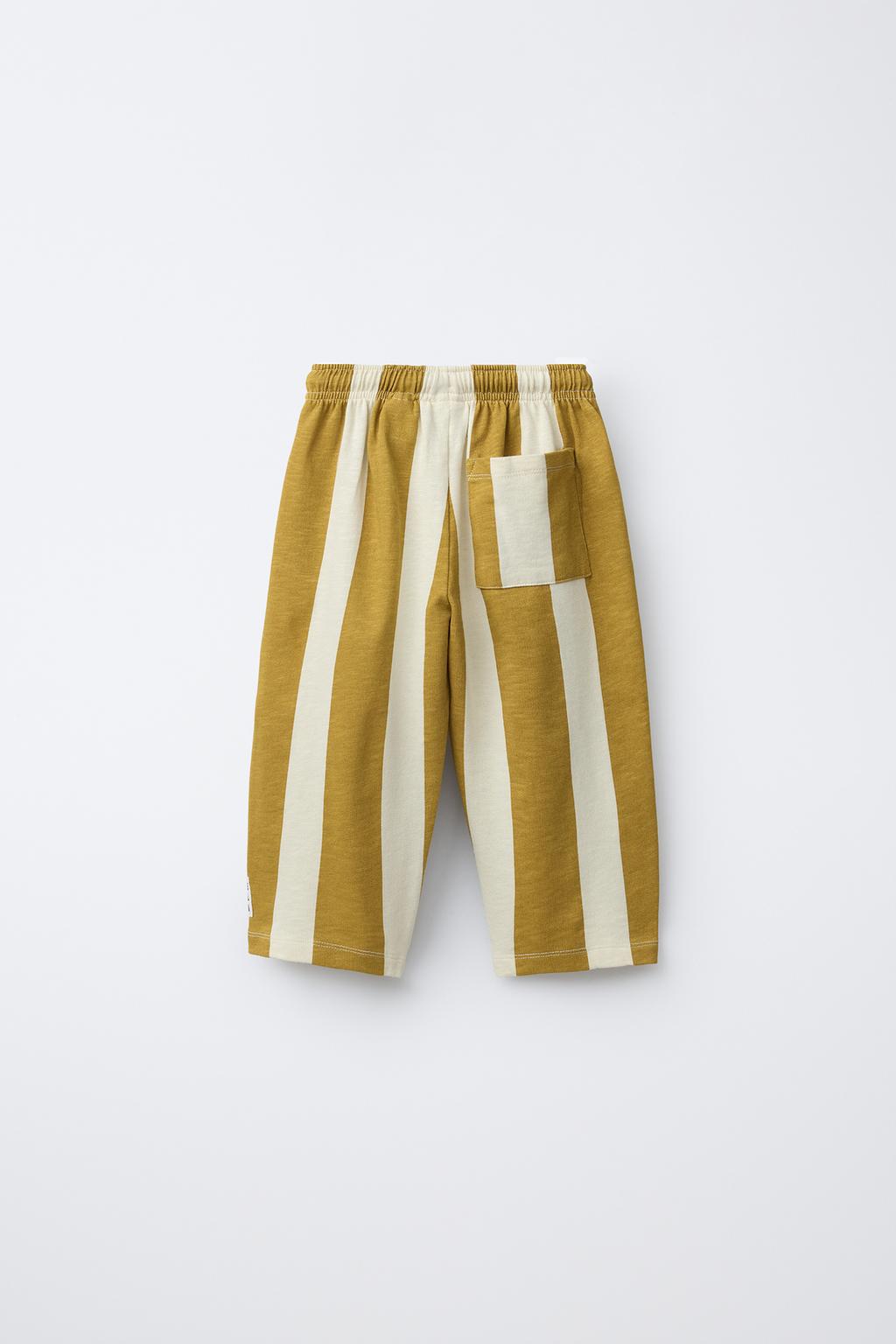 БРЮКИ STRAIGHT ИЗ МЯГКОЙ ТКАНИ В ПОЛОСКУ