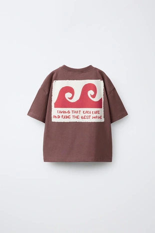 Футболка с принтом «волны»- Заказать в России