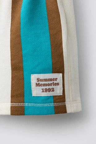 Шорты-бермуды в полоску с этикеткой- Заказать в России