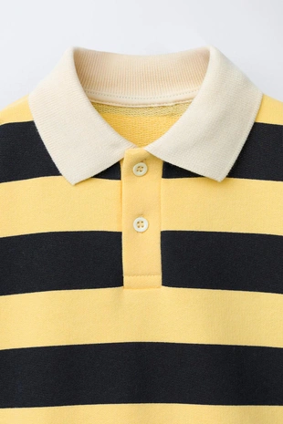 Толстовка поло в полоску- Заказать в России