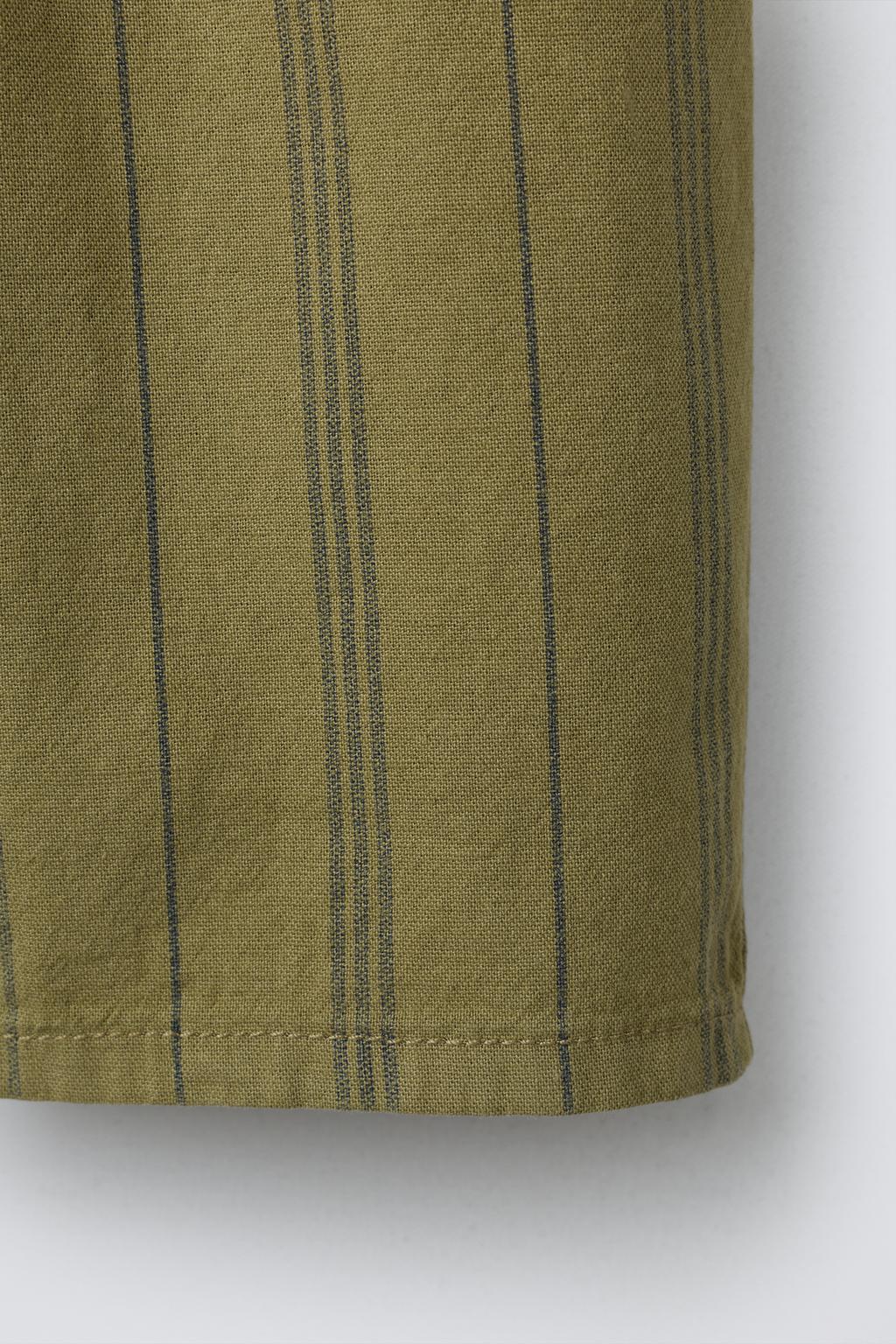 БРЮКИ В ПОЛОСКУ ИЗ ХЛОПКА И ЛЬНА