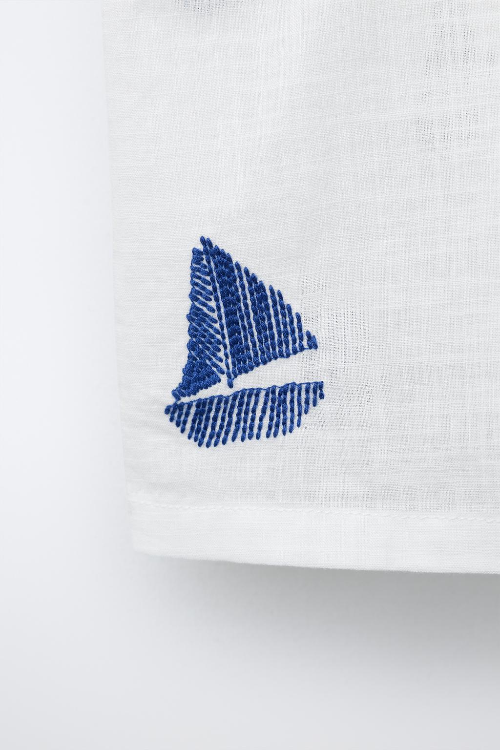 РУБАШКА С ВЫШИВКОЙ «ЛОДКИ»