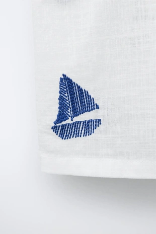 Рубашка с вышивкой «лодки»- Заказать в России