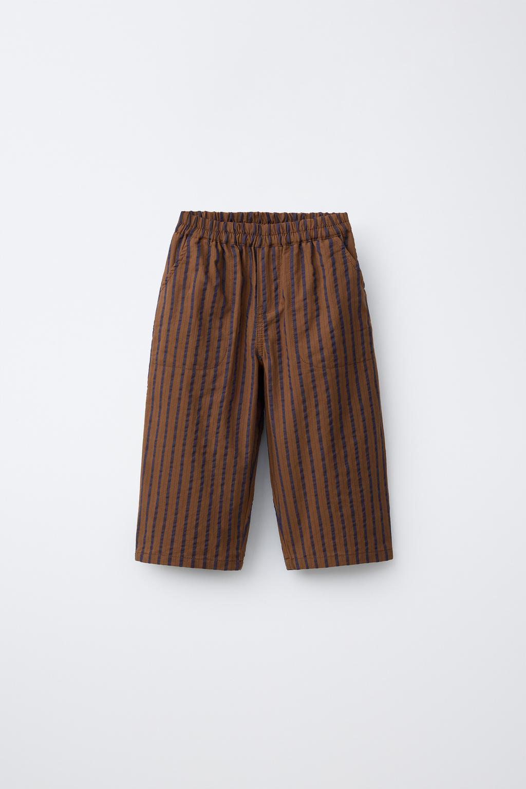 БРЮКИ BALLOON В ПОЛОСКУ ИЗ СИРСАКЕРА