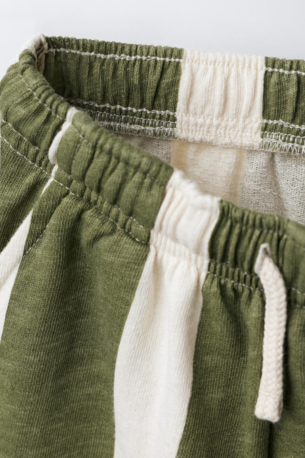 БРЮКИ STRAIGHT ИЗ МЯГКОЙ ТКАНИ В ПОЛОСКУ