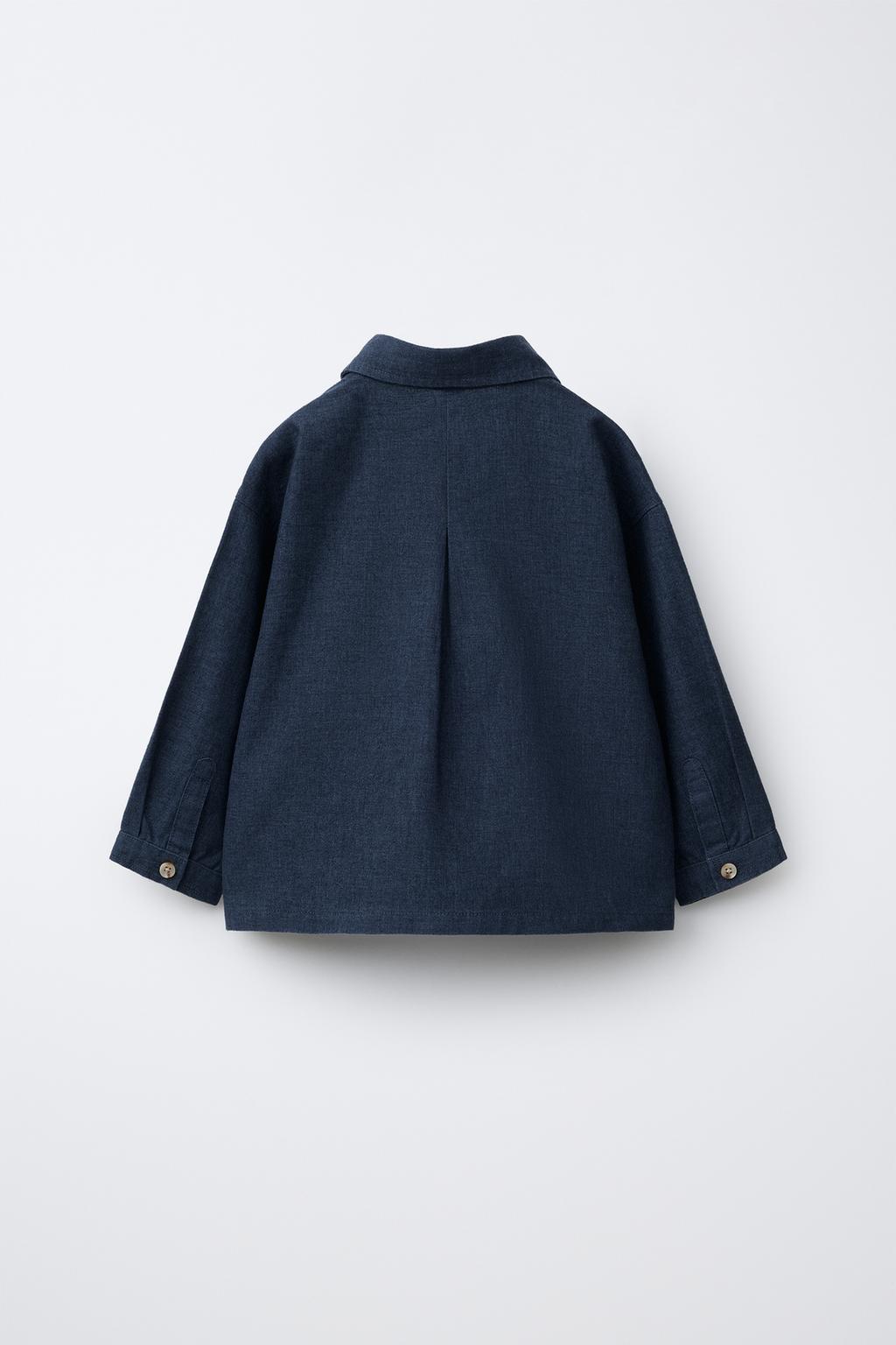 КУРТКА-РУБАШКА ИЗ ЛЬНА С КАРМАНАМИ