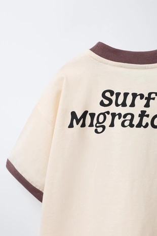 Футболка с контрастным текстовым принтом- Заказать в России