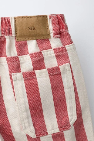 Джинсовые шорты BAGGY в полоску- Заказать в России