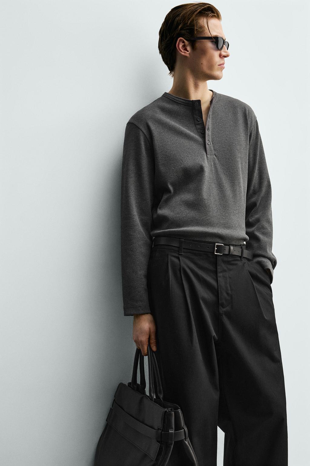 ФУТБОЛКА В РУБЧИК С ВОРОТНИКОМ НА ПУГОВИЦАХ