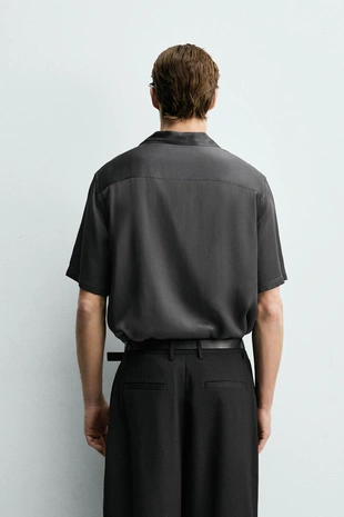 Атласная рубашка 