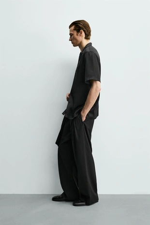 Атласная рубашка 