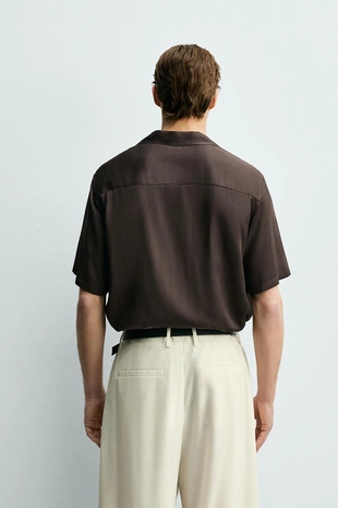 Атласная рубашка 