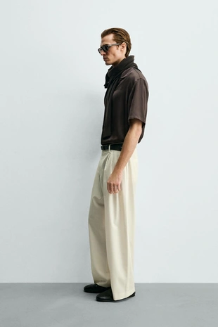 Атласная рубашка 