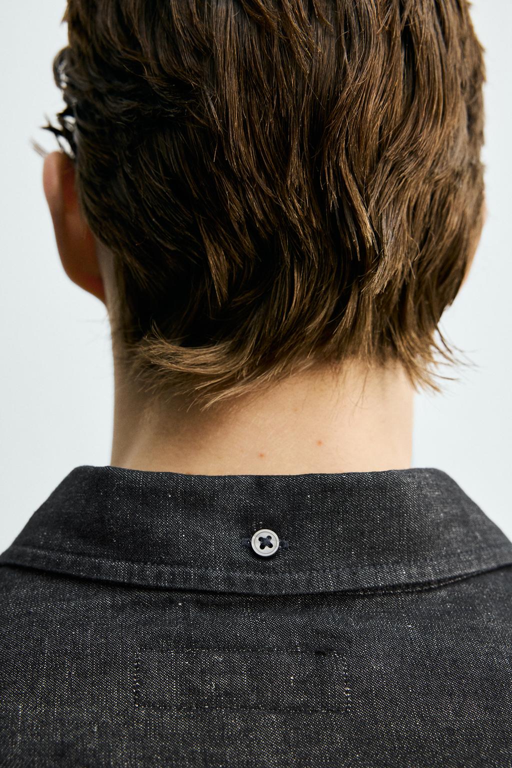 ДЖИНСОВАЯ РУБАШКА ИЗ ХЛОПКА И ЛЬНА