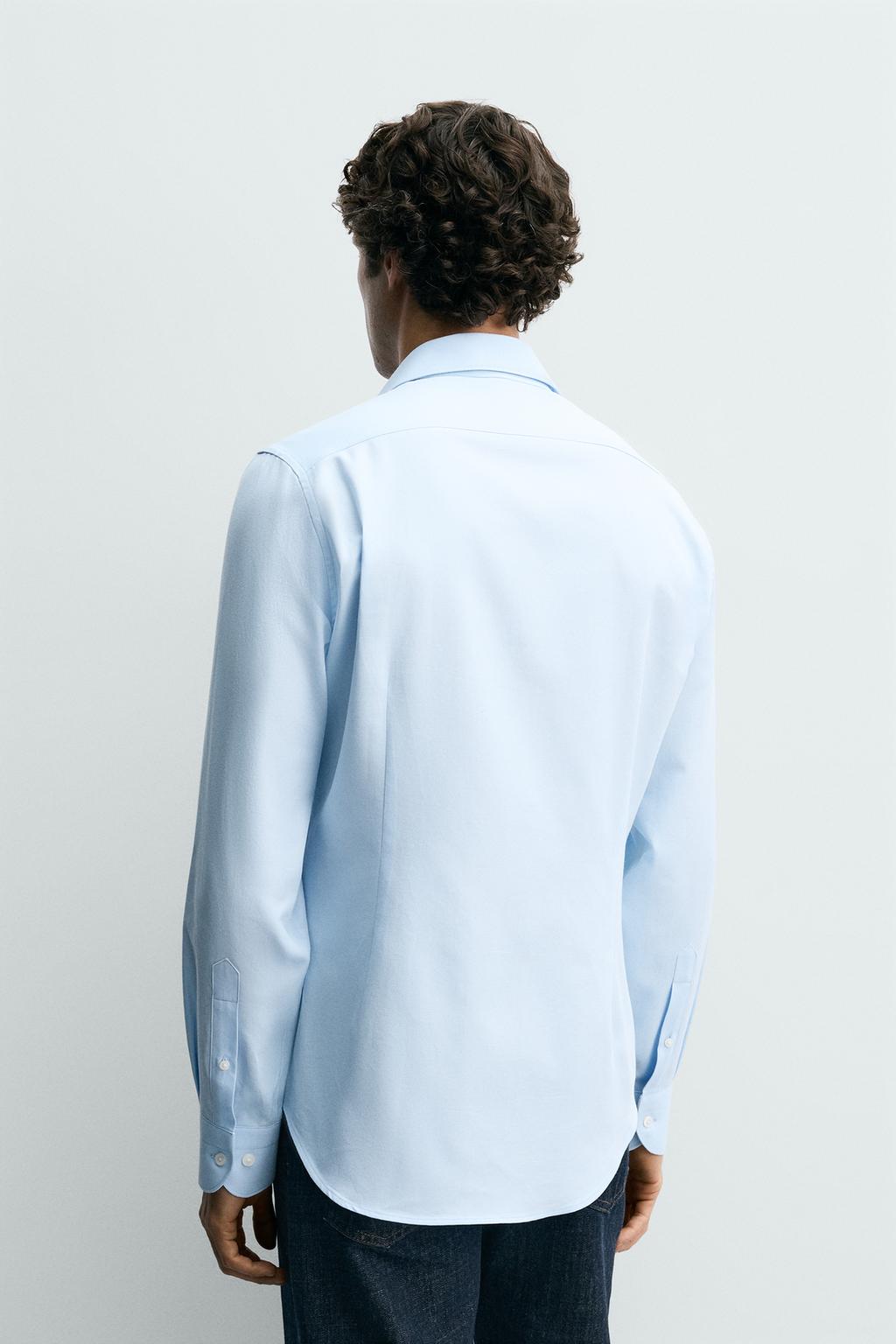 РУБАШКА КЛАССИЧЕСКОГО КРОЯ ИЗ РЕЛЬЕФНОЙ ТКАНИ