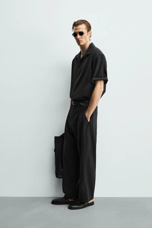 Рубашка RELAXED FIT из струящейся ткани