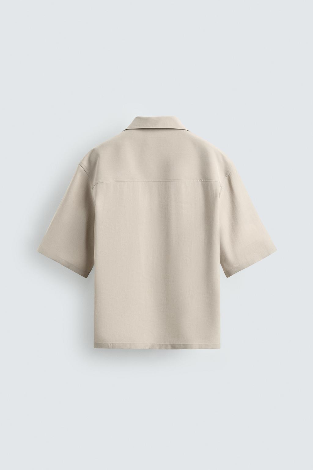 РУБАШКА RELAXED FIT ИЗ СТРУЯЩЕЙСЯ ТКАНИ