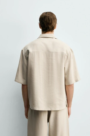 Рубашка RELAXED FIT из струящейся ткани