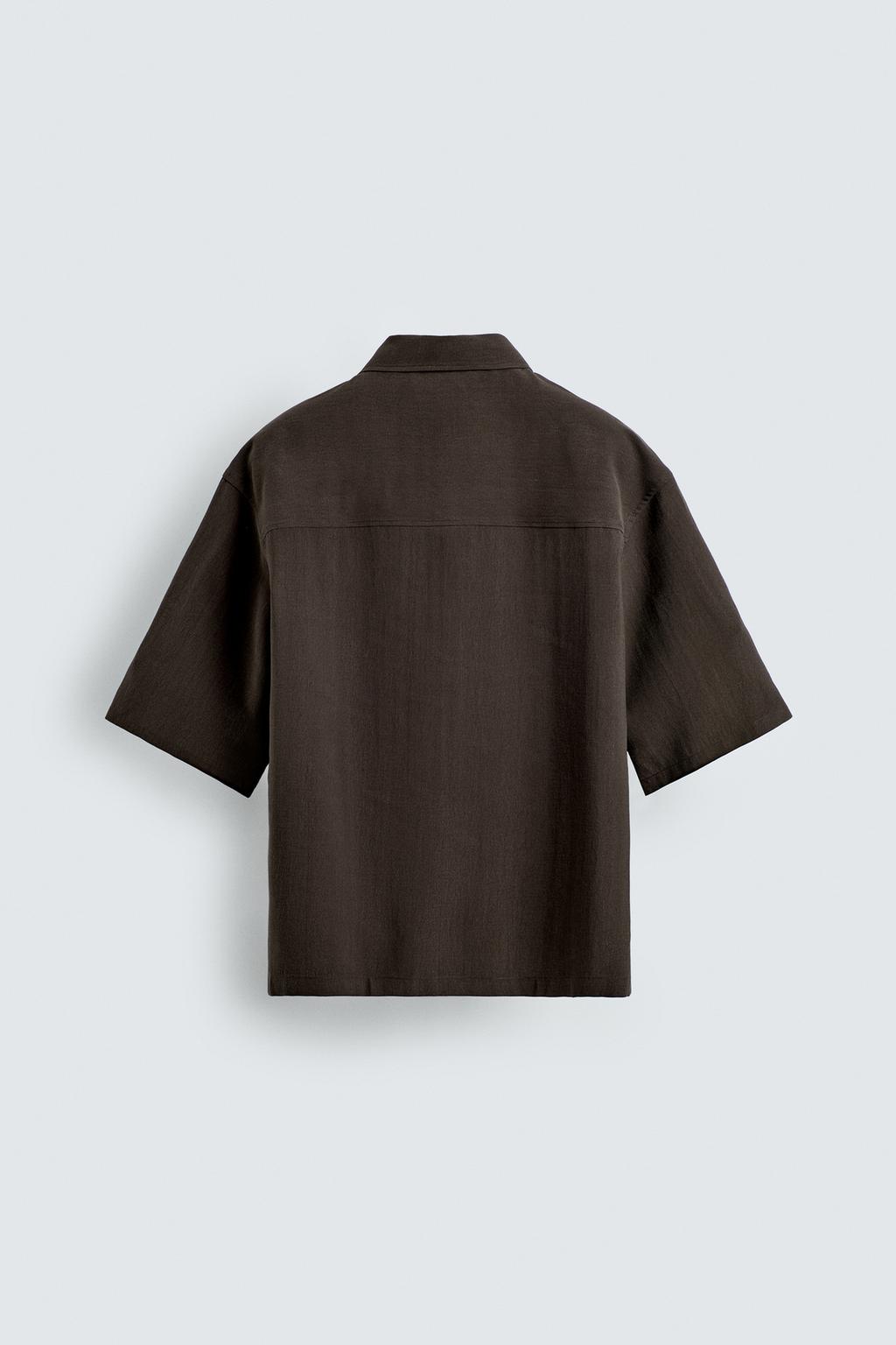 РУБАШКА RELAXED FIT ИЗ СТРУЯЩЕЙСЯ ТКАНИ