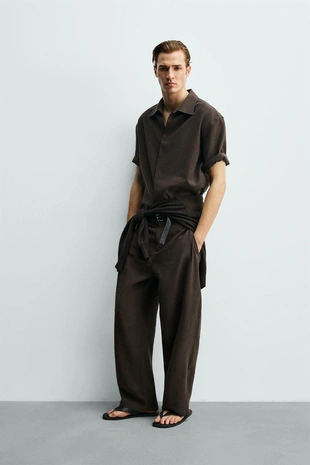 Рубашка RELAXED FIT из струящейся ткани