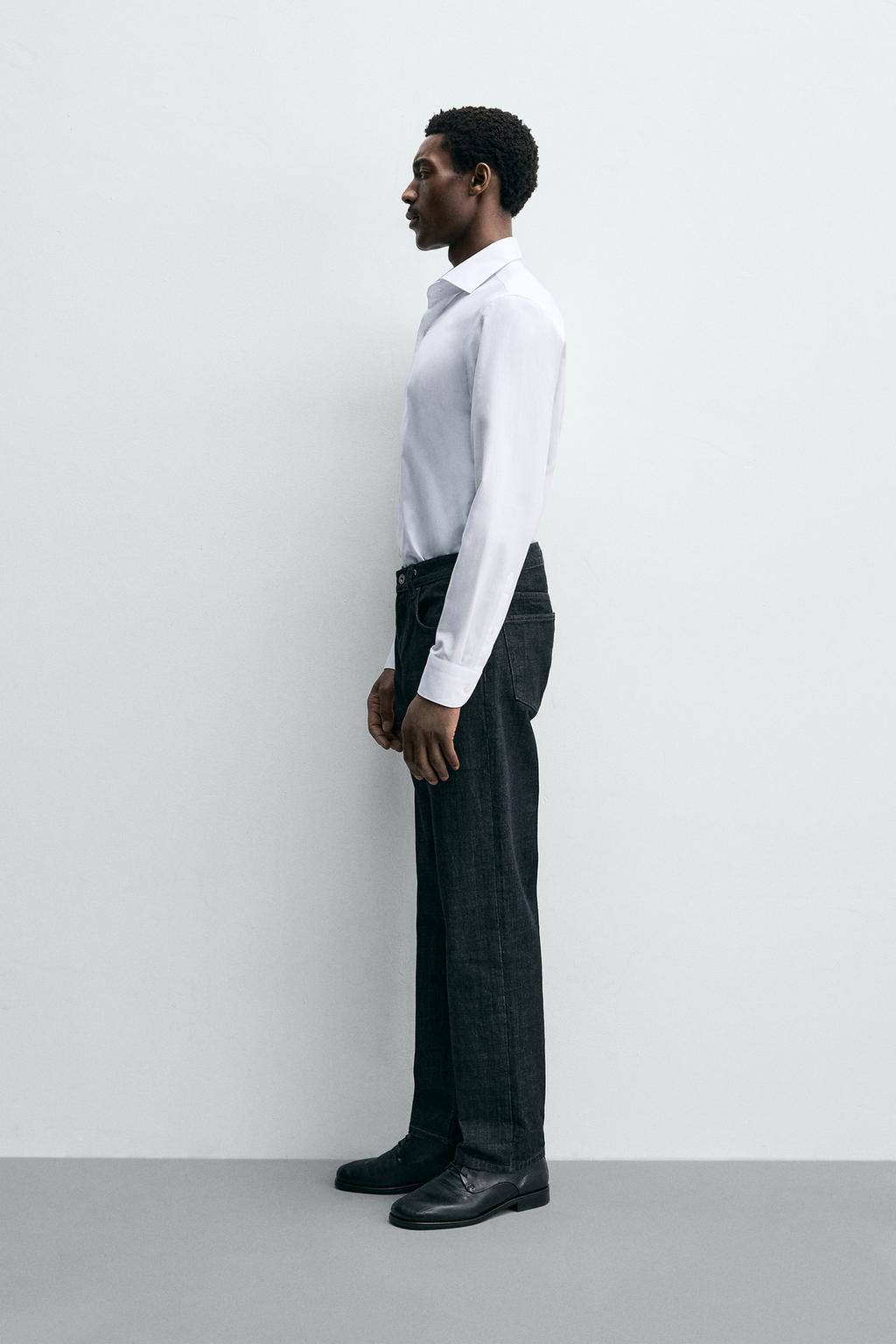 РУБАШКА КЛАССИЧЕСКОГО КРОЯ ИЗ РЕЛЬЕФНОЙ ТКАНИ